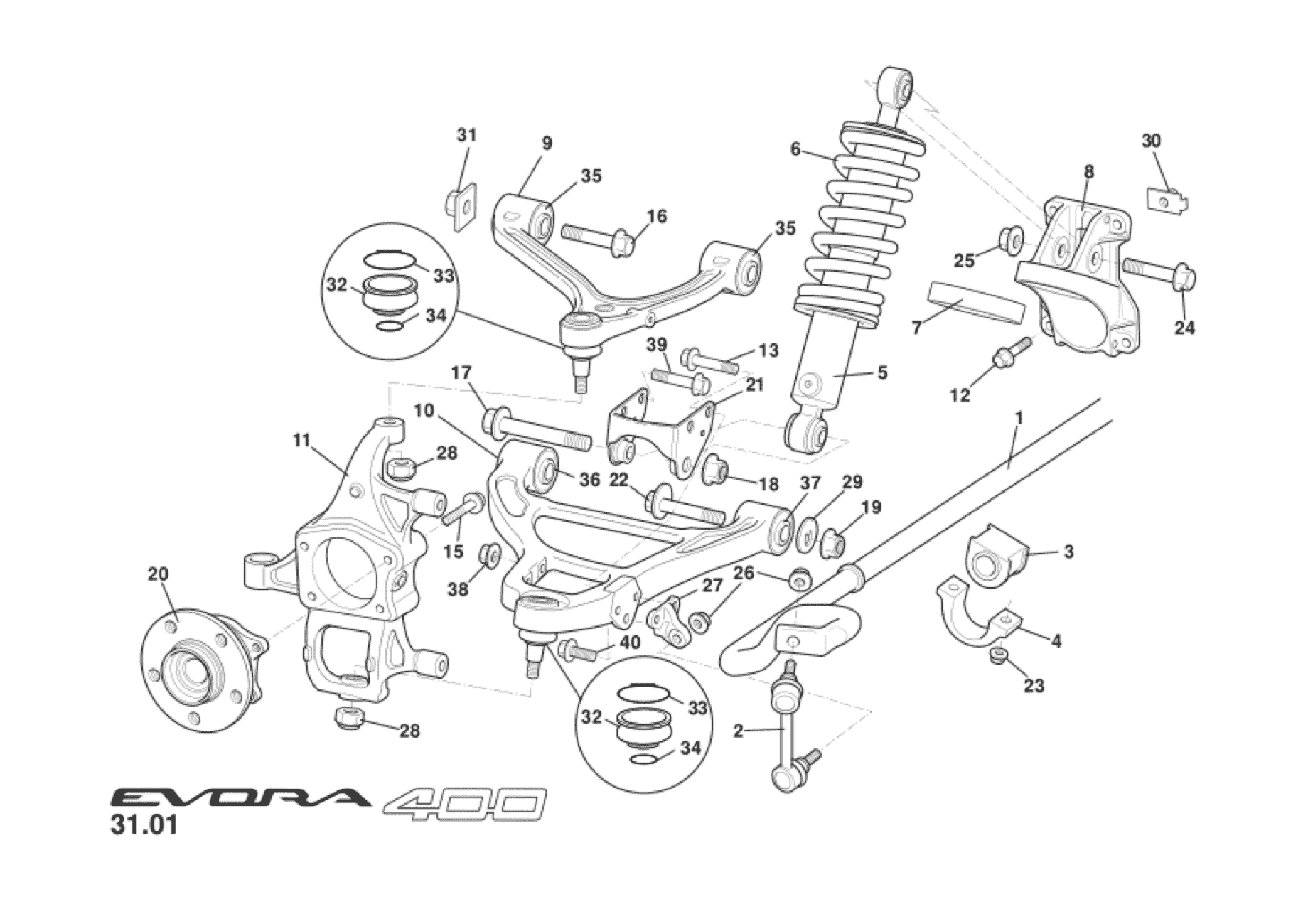 Front Suspension, Incl. Hubs
